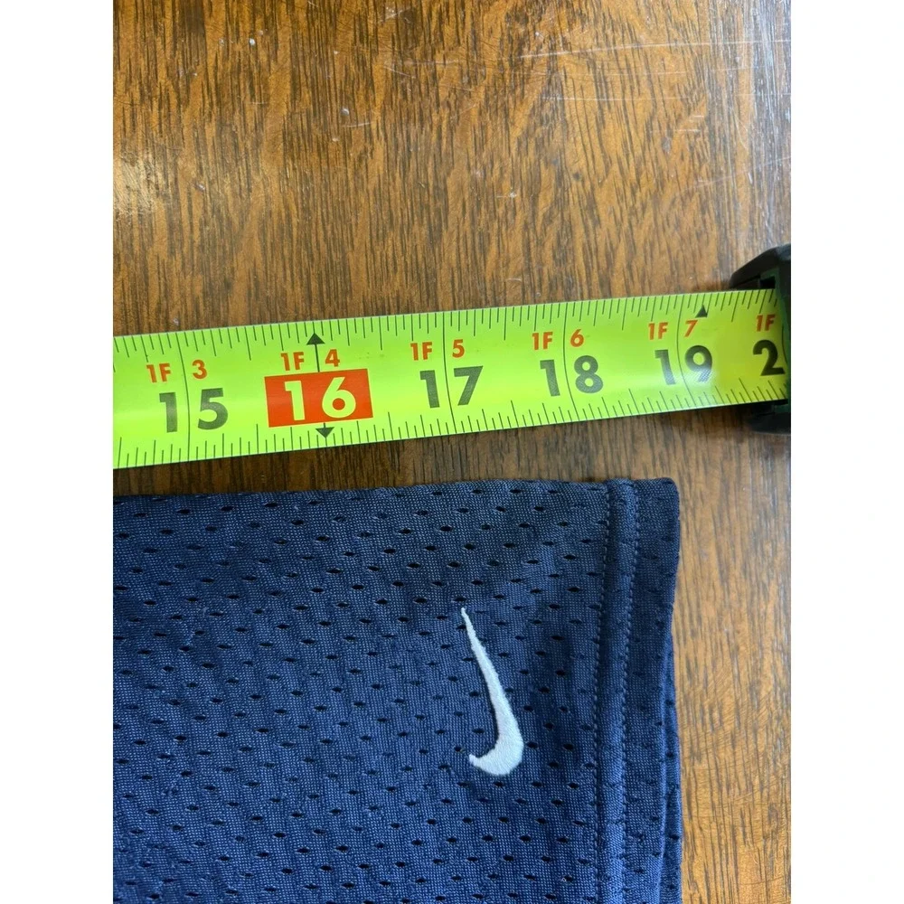 Vintage Y2K Nike Shorts Mens XL Navy Blue Athletic Mesh Performance‎ Swoosh